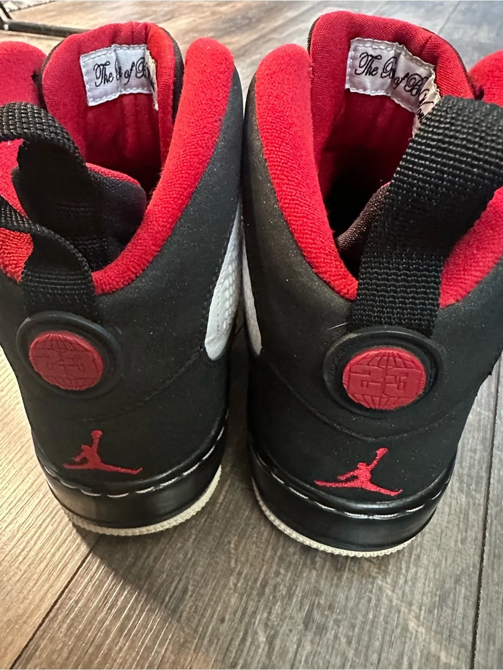Air Jordan Fusion 9 White Black Red High-Top Basketball Sneakers